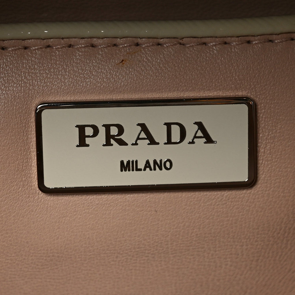 Saffiano Lux Crystal Pyramid Bag Talco Black