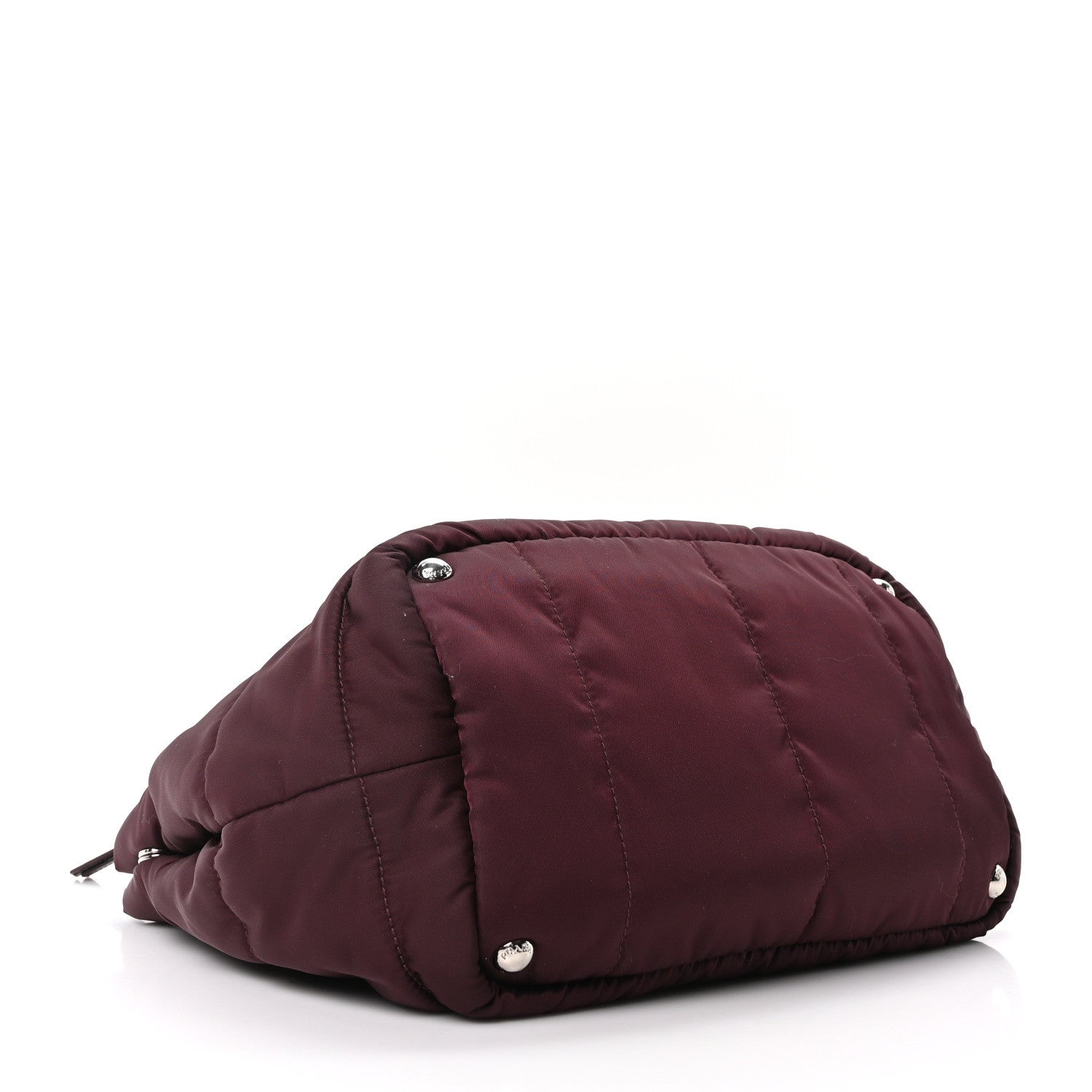 Tessuto Nylon Bomber Tote Bordeaux