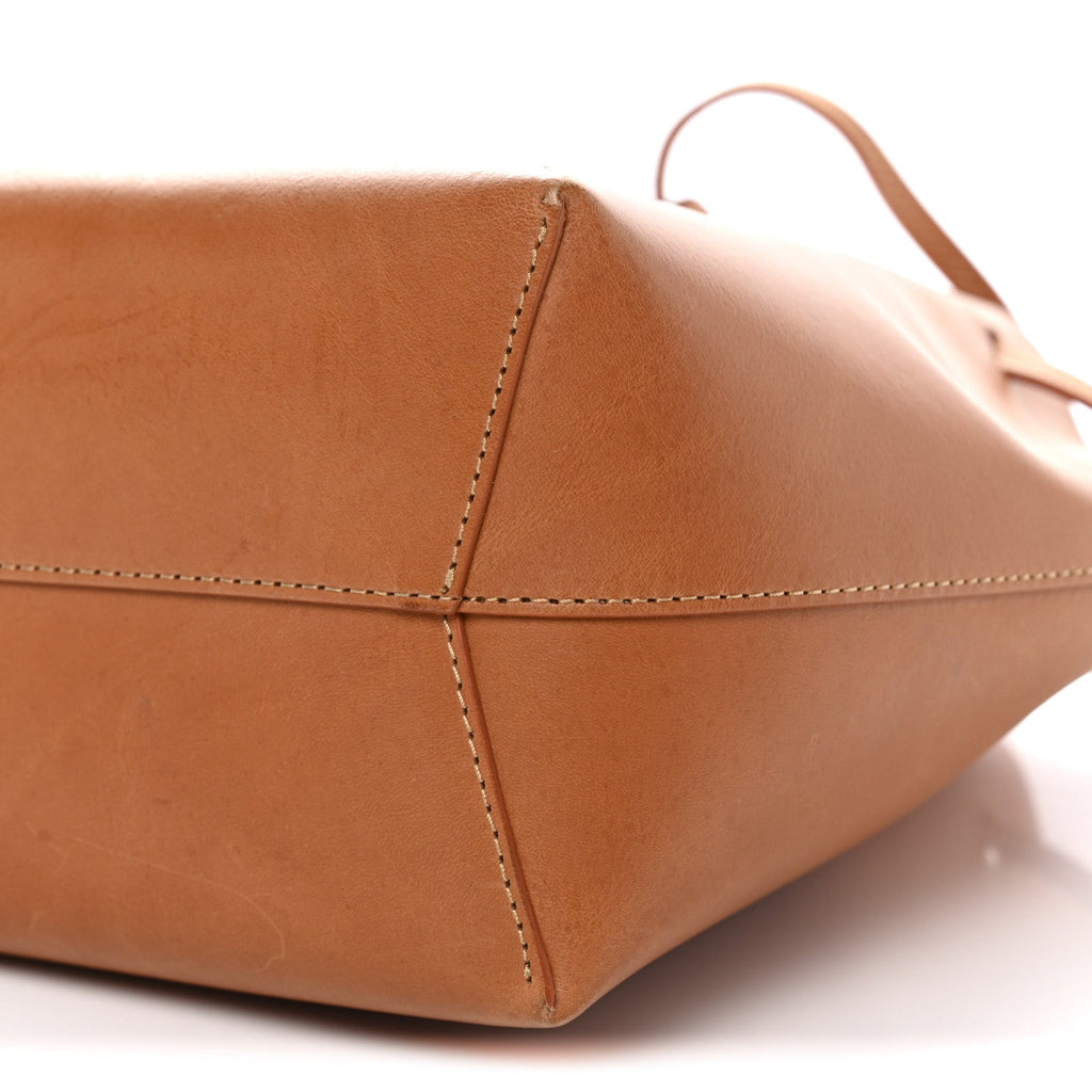 Vegetable Tanned Calfskin Mini Bucket Bag Cammello Rosa