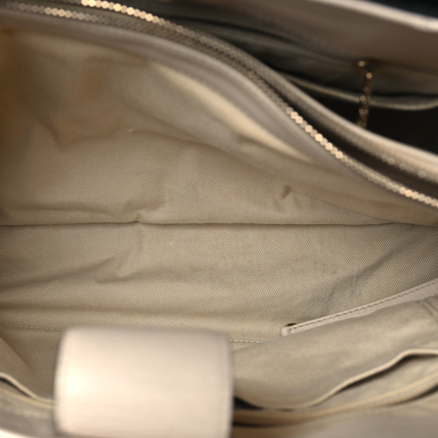 Grained Calfskin Medium Bi-Color Neo Executive Shopper Tote Black Beige