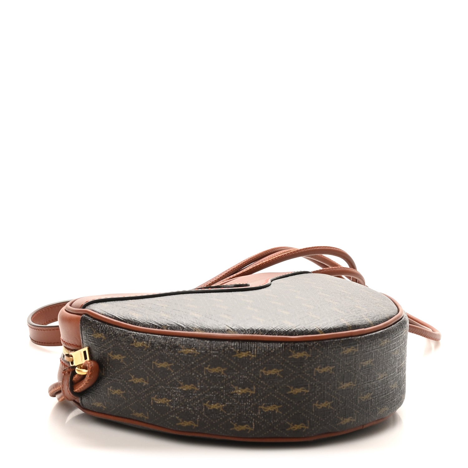 Canvas Smooth Calfskin Le Monogramme Coeur Crossbody Chestnut