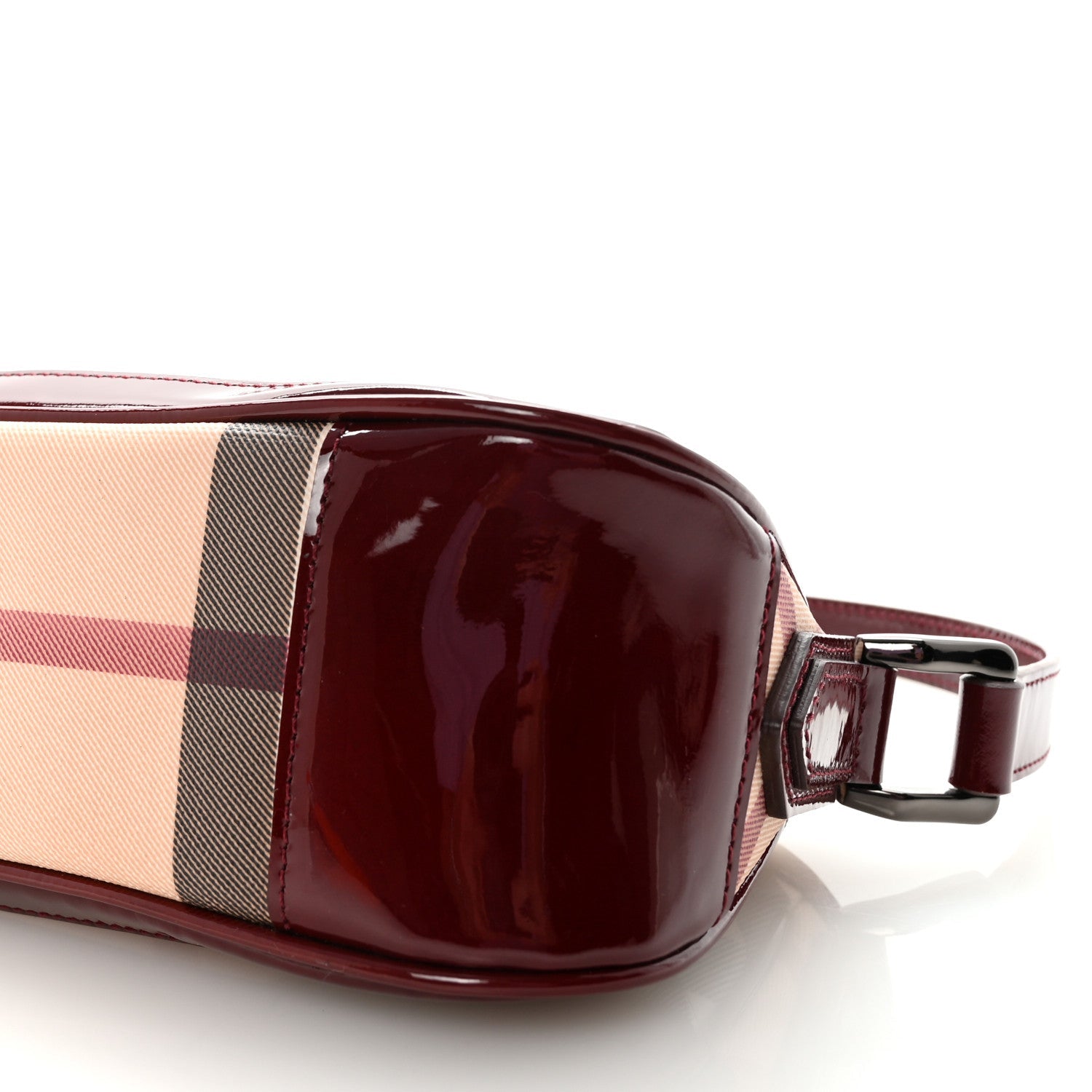 Patent Nova Check Newbury  Dark Red