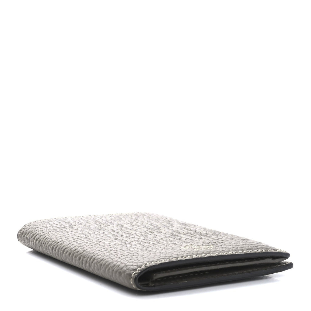 Classic Grain Tri-fold Wallet Grey