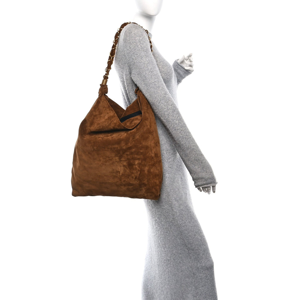 Suede Amalia Hobo Caramel Cognac