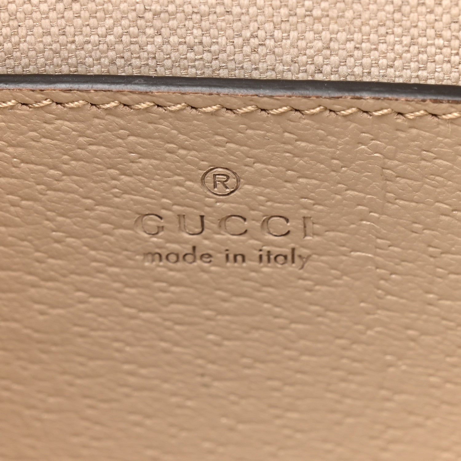 GG Supreme Monogram Textured Dollar Calfskin Web Ophidia Mini Top Handle Bag Beige Mystic White Oatmeal