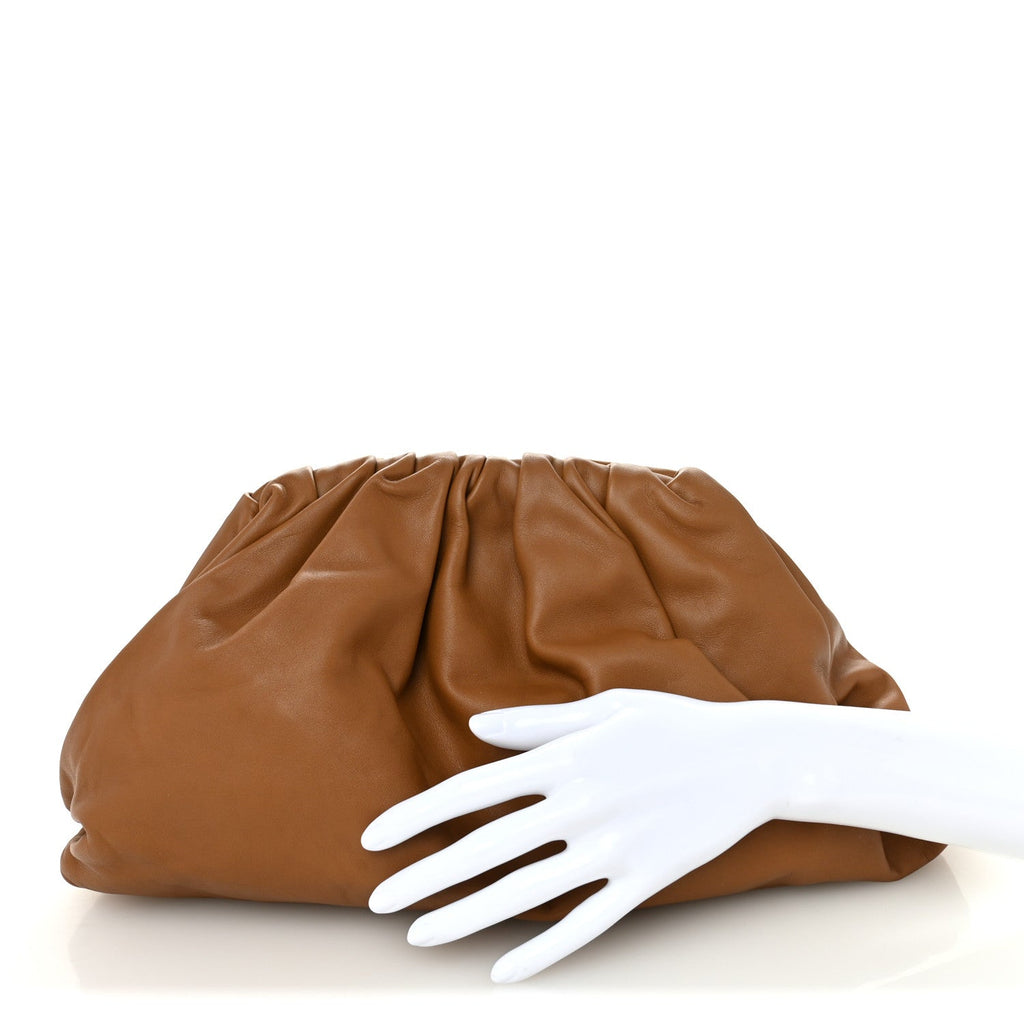 Smooth Butter Calf The Pouch Oversized Clutch Cammello