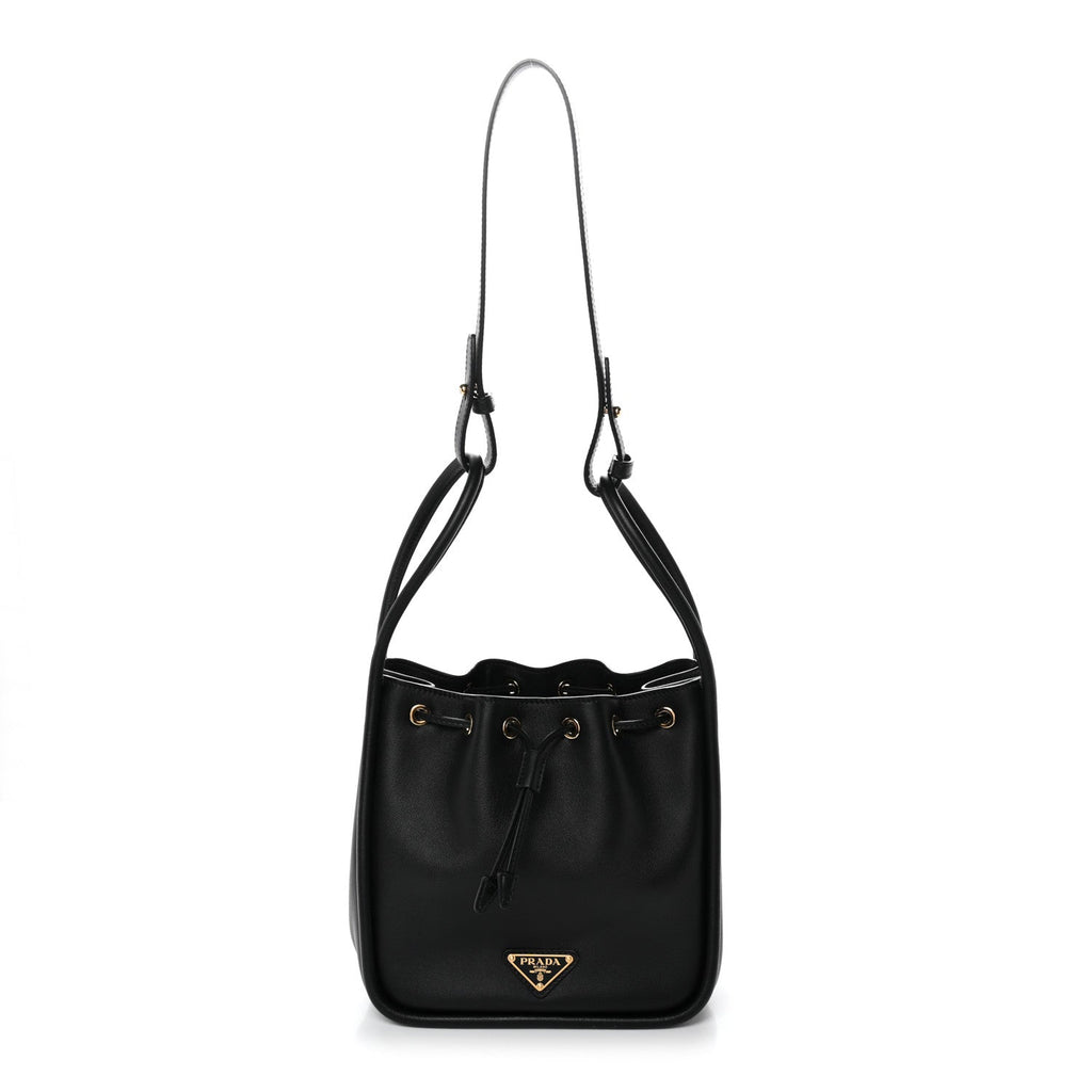 Soft Calfskin Mini Darling Bucket Bag Black