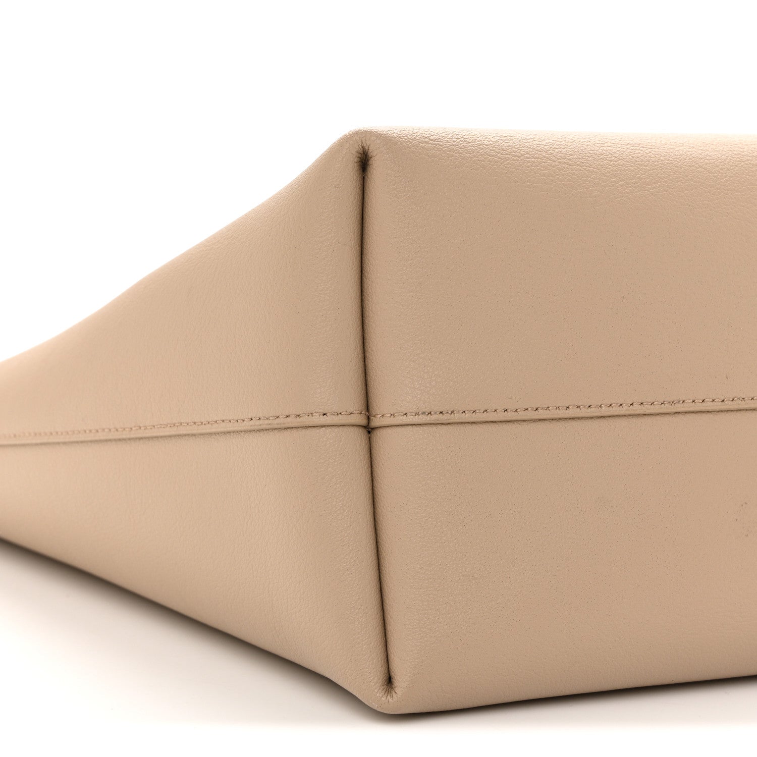 Calfskin Large Shopping Tote Dark Beige