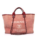 Canvas Large Deauville Tote Red
