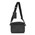 Calfskin Monogram Shadow Trio Messenger Anthracite Gray