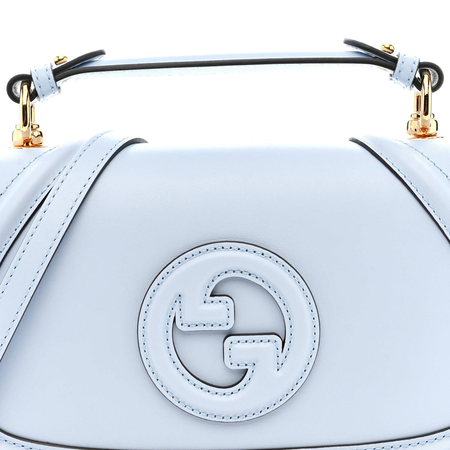 Roxy Calfskin Medium Blondie Top Handle Bag Cloudy Blue