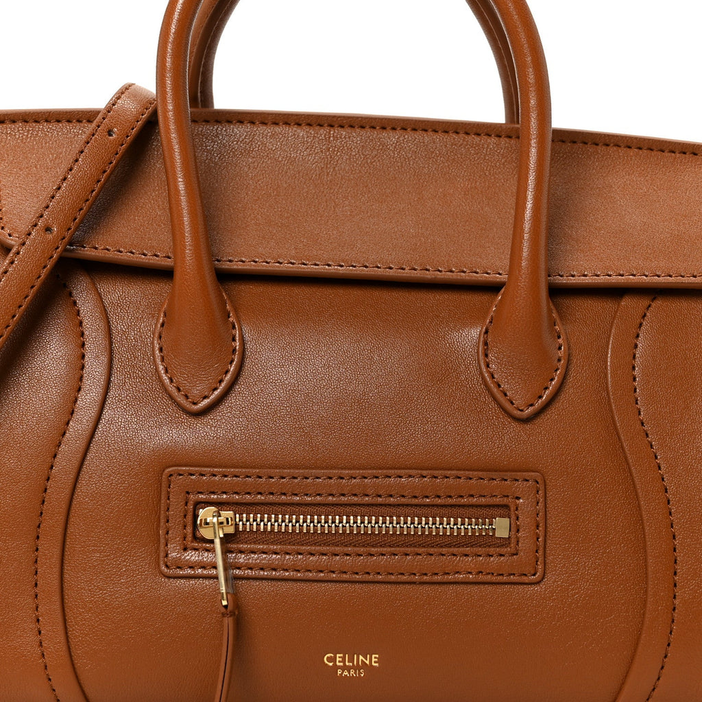 Supple Shiny Lambskin Little New Luggage Soft Tan