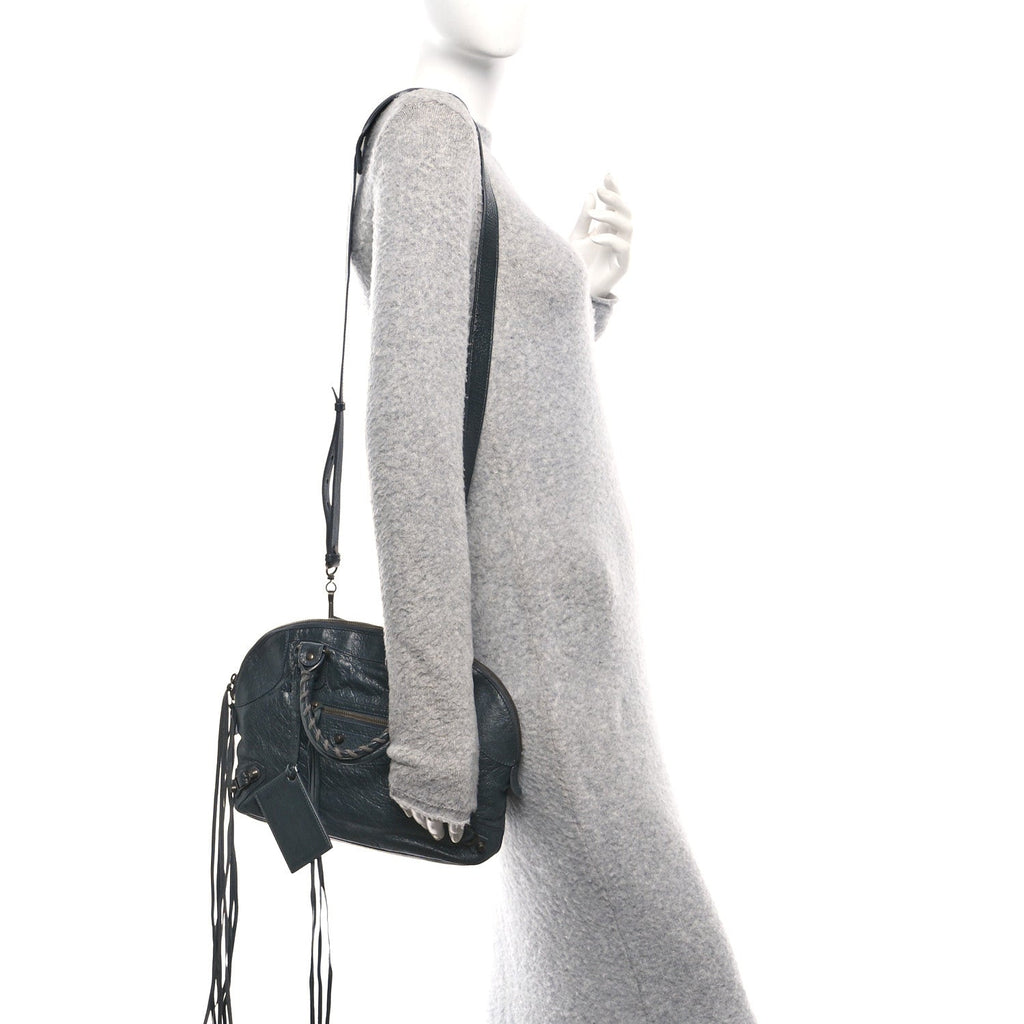 Agneau Classic Hardware Bowling Bag Anthracite