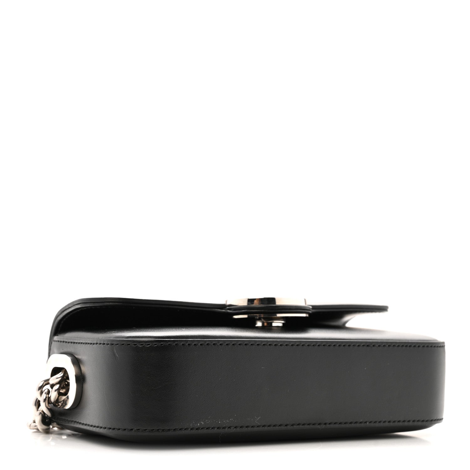 Senna Calfskin Petite GG Top Handle Shoulder Bag Black