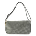 Suede GG Monogram Half Horsebit Medium Shoulder Bag Sage