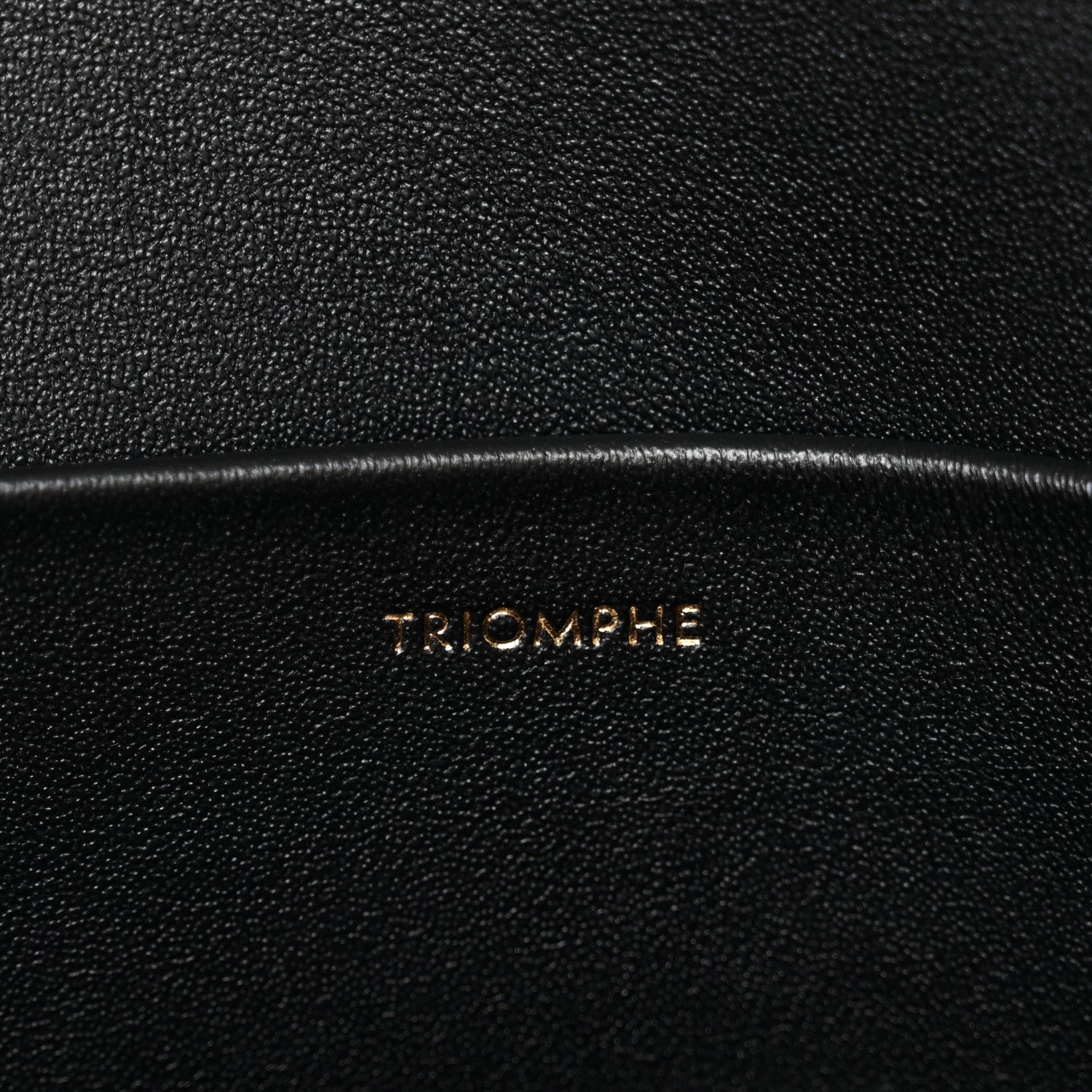 Shiny Calfskin Triomphe Shoulder Bag Black