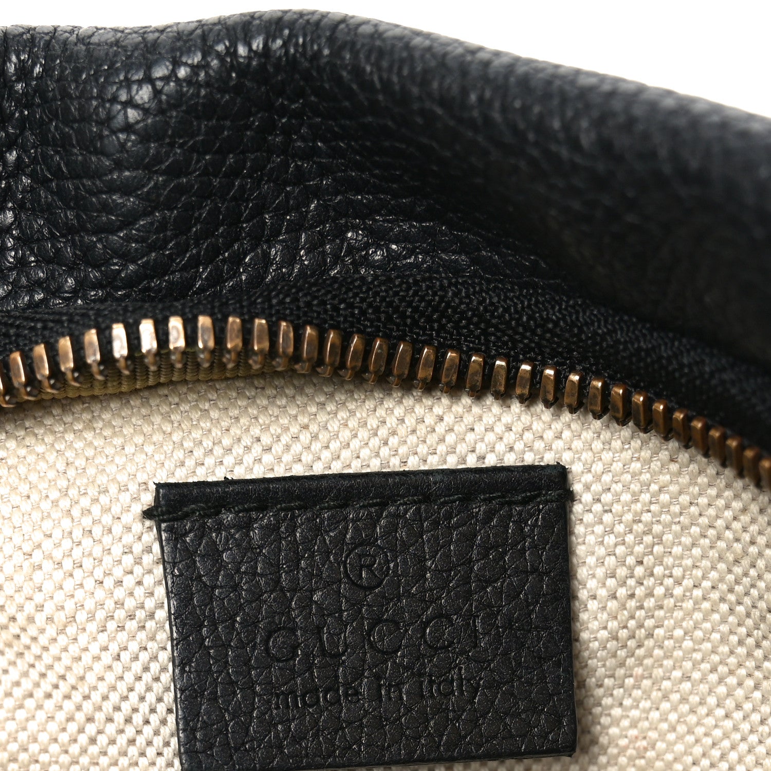 Grained Calfskin Small Logo Belt Bag Black
