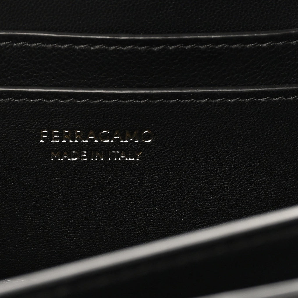 Dappled Calfskin Small Fiamma Crossbody Bag  Black