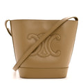 Smooth Calfskin Small Cuir Triomphe Bucket Bag Olive