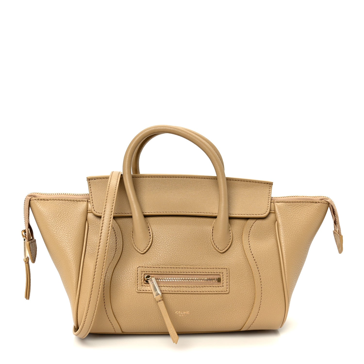 Grained Calfskin Little New Luggage Sandcastle