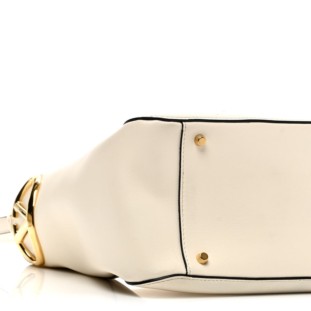 Calfskin VLogo Bucket Bag White