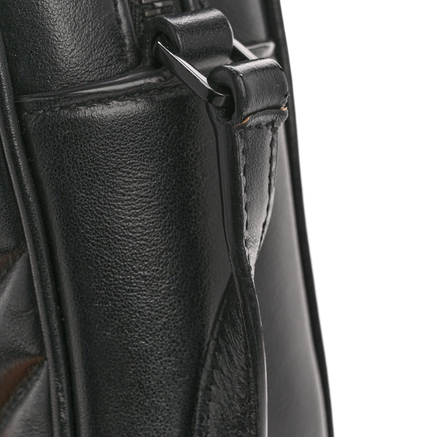 Calfskin Matelasse Monogram Monochrome Lou Camera Bag Black