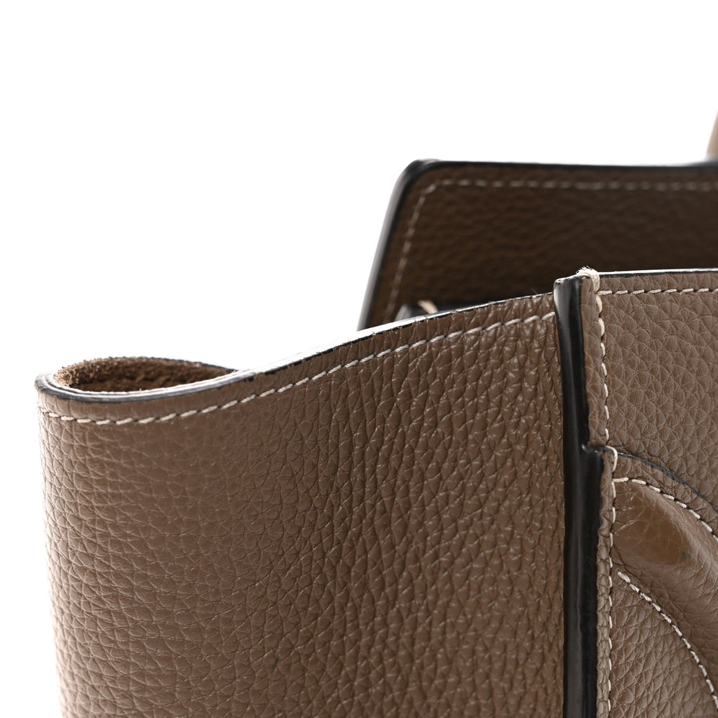 Drummed Calfskin Micro Luggage Souris