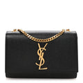 Grain De Poudre Small Monogram Kate Satchel Black