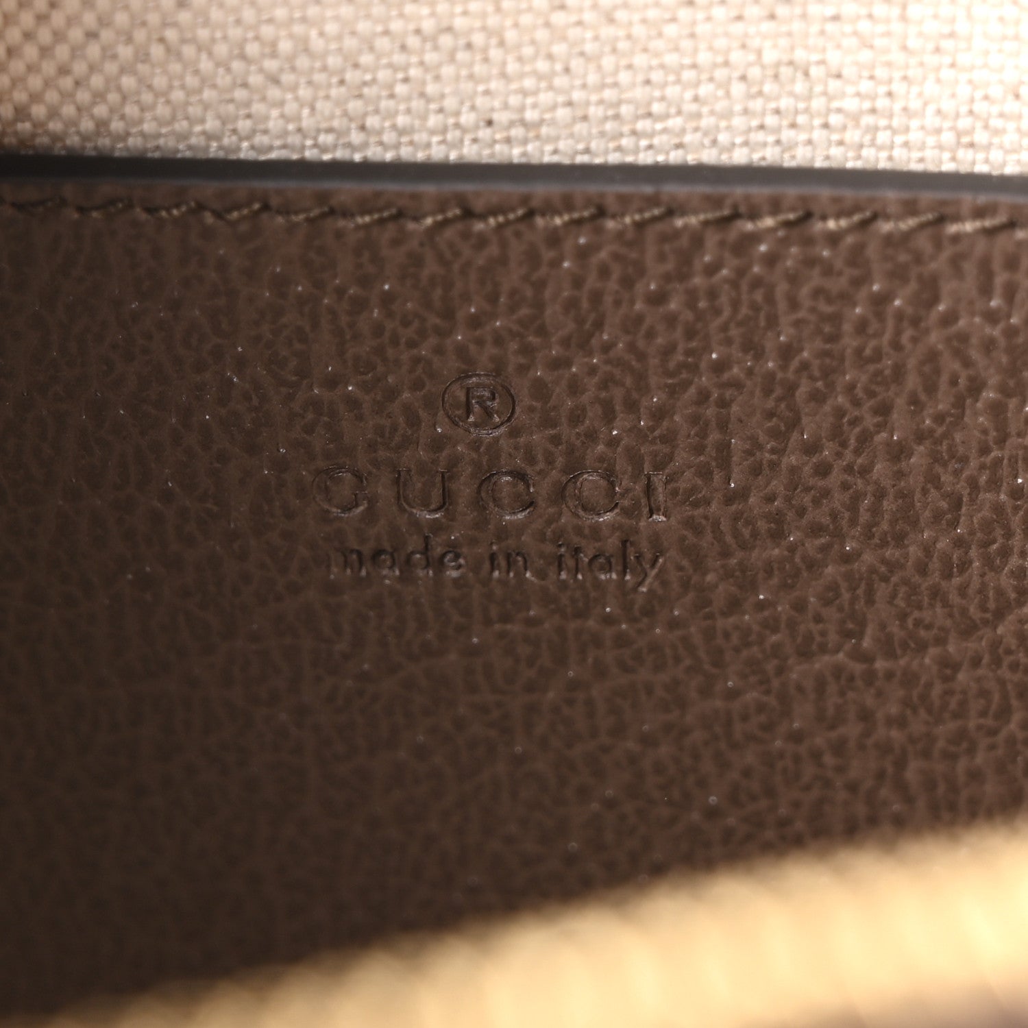 GG Supreme Monogram Textured Dollar Calfskin Web Mini Ophidia Top Handle Bag Beige Ebony New Acero