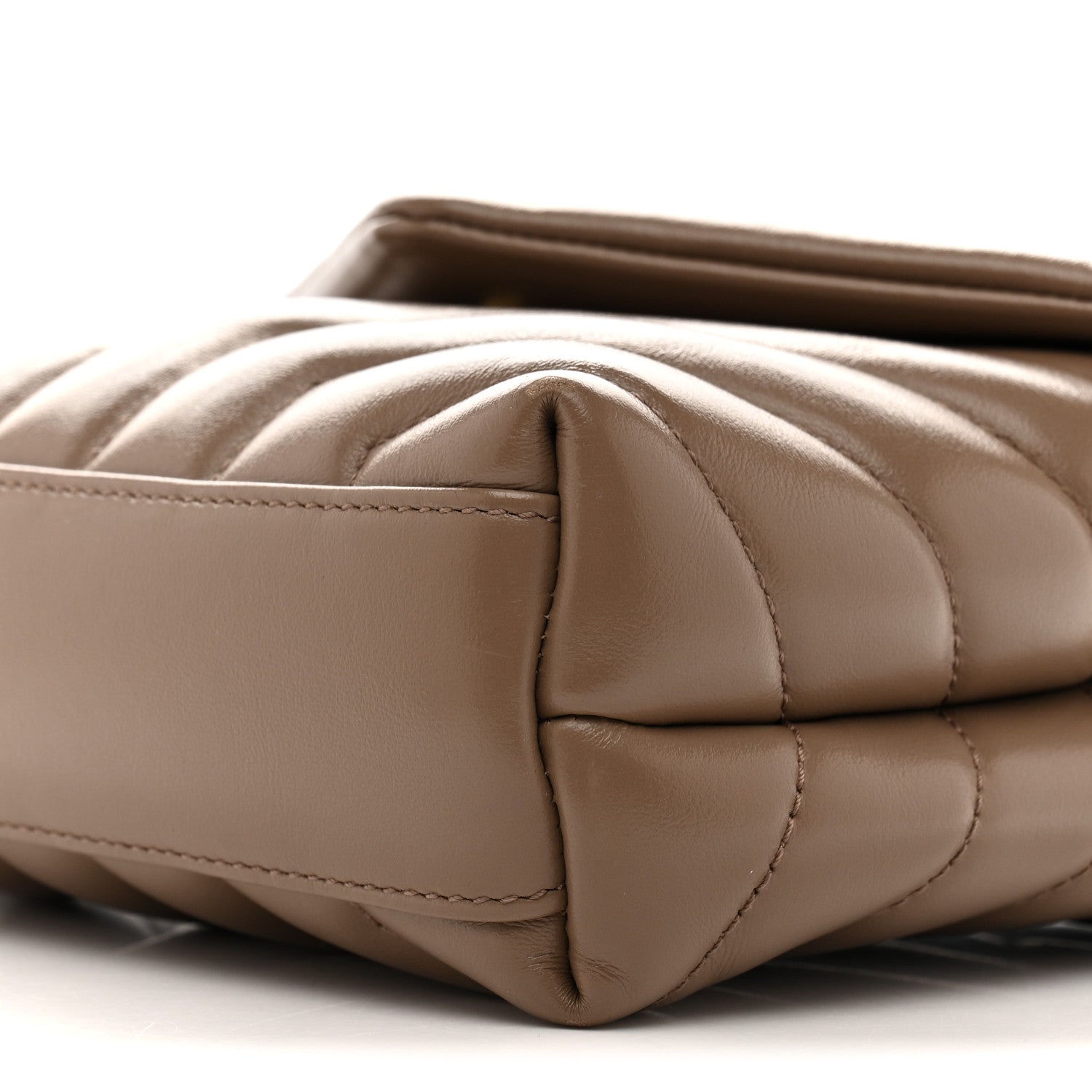 Calfskin Y Quilted Monogram Toy Loulou Crossbody Bag Taupe