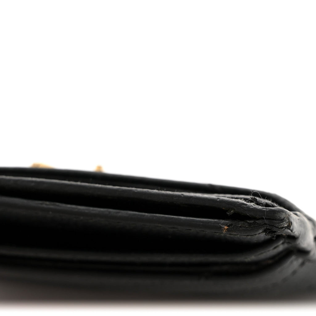 Grain De Poudre Matelasse Chevron Monogram Credit  Case Black