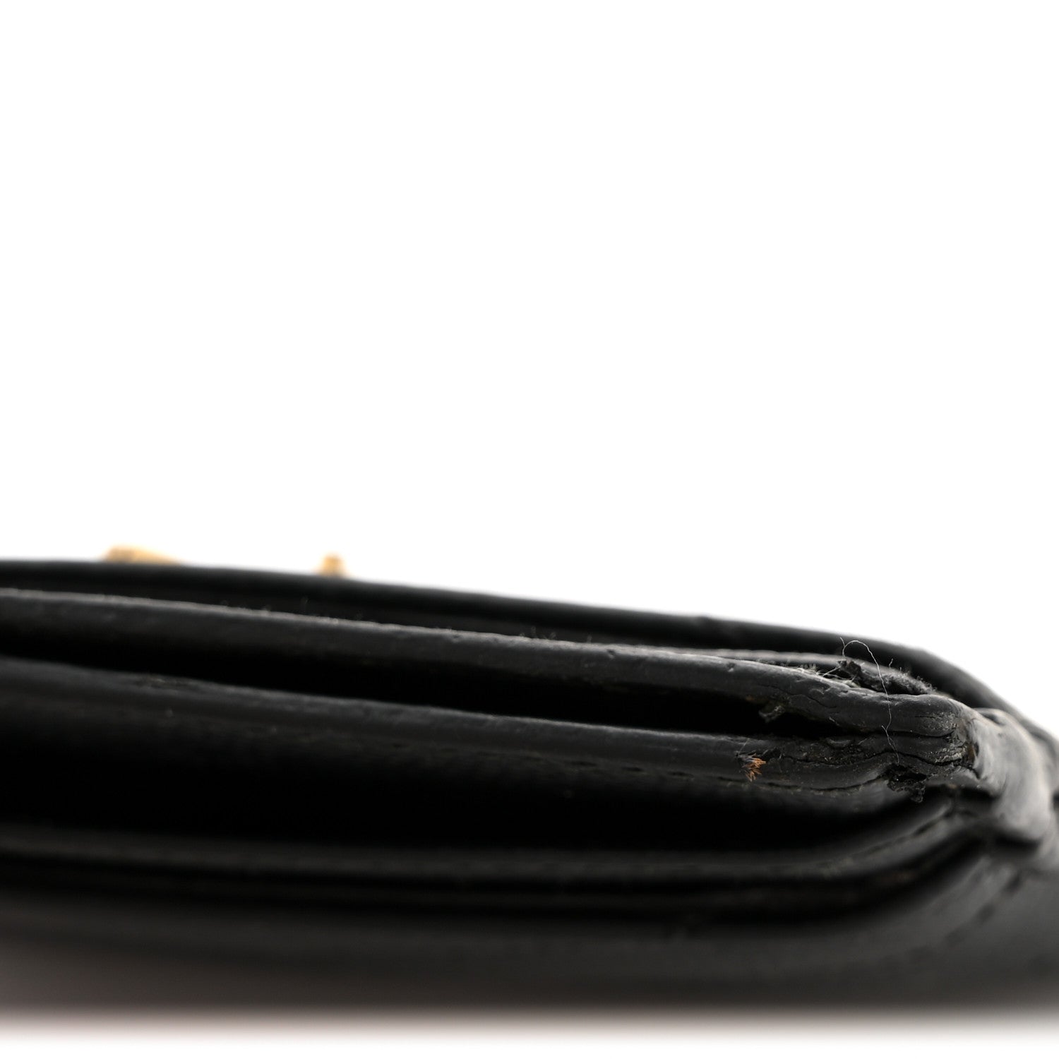 Grain De Poudre Matelasse Chevron Monogram Credit  Case Black