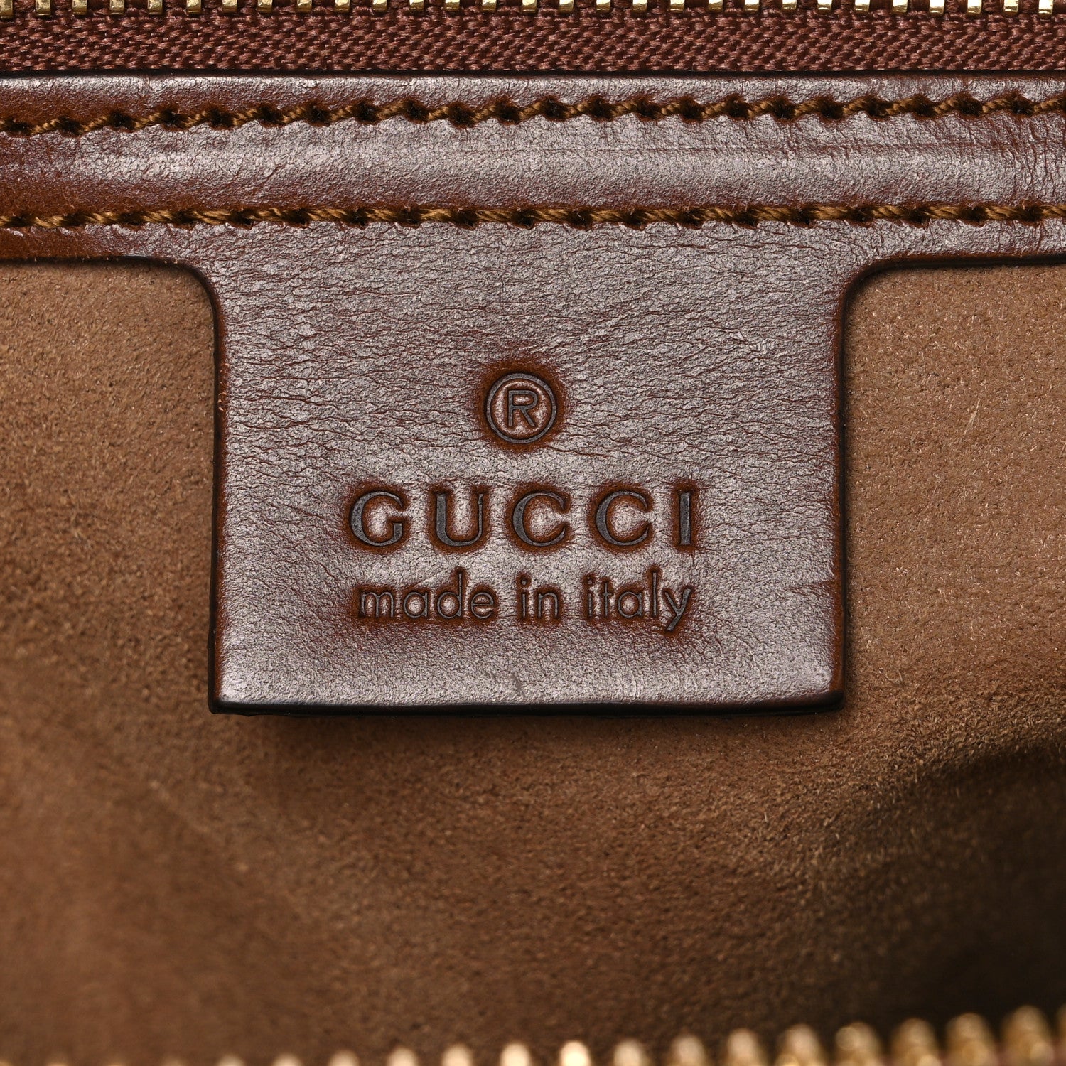 GG Supreme Monogram Medium Zippered Bucket Tote Beige Tuscany