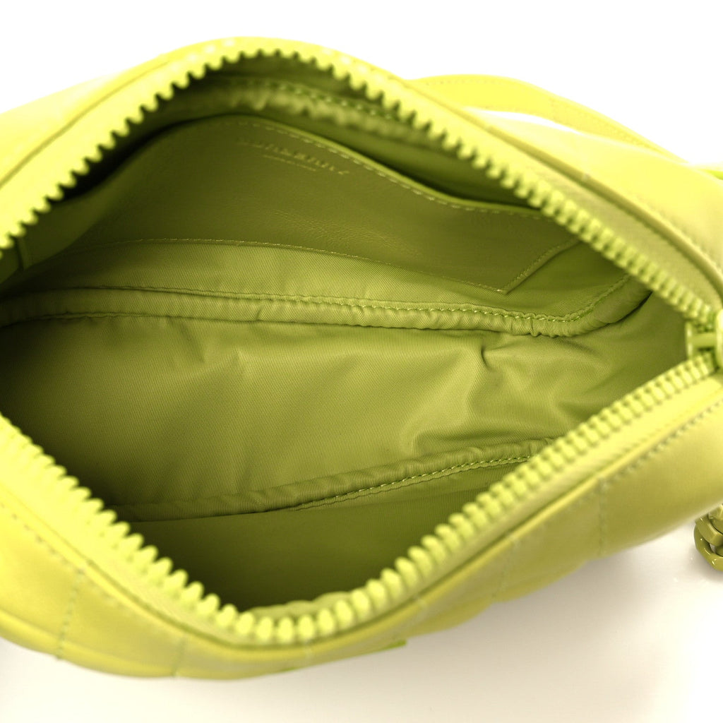 Lambskin Quilted Mini Lola Camera Bag Vivid Vivid Lime