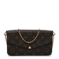 Monogram Pochette Felicie Chain Wallet Fuchsia