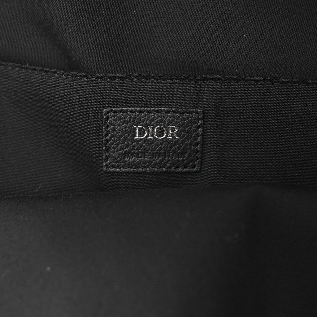 Oblique Calfskin Rider Backpack Beige Black