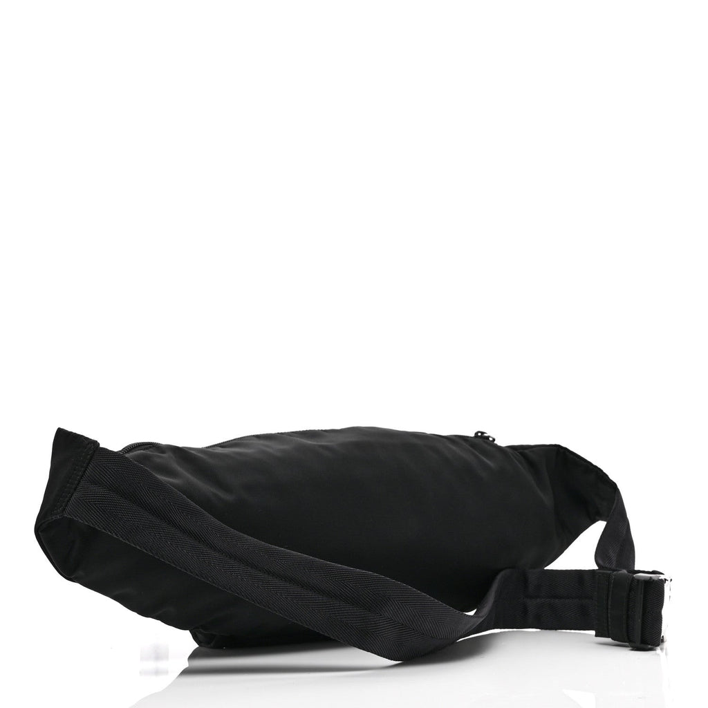 Tessuto Nylon Double Pocket Belt Bag Black