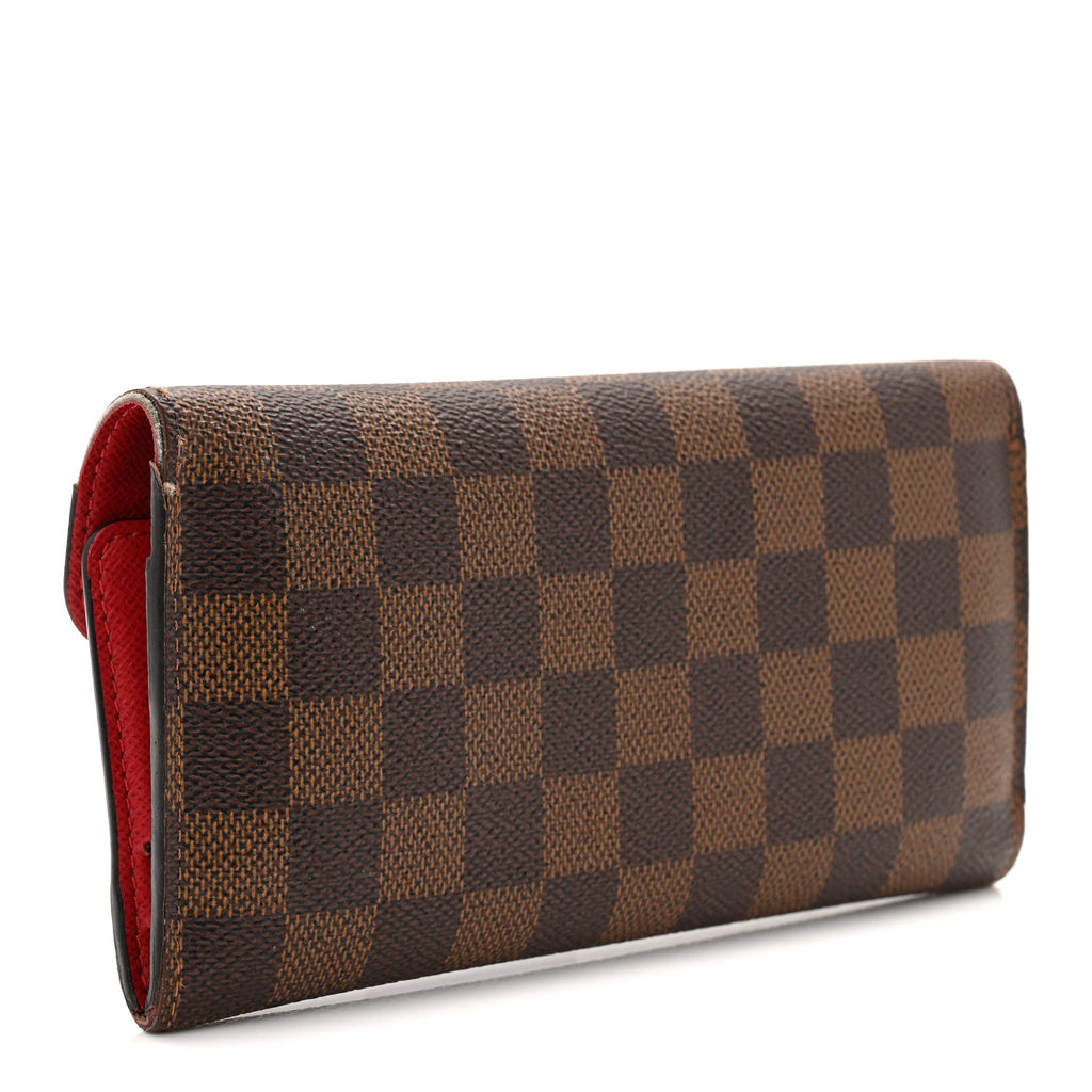 Damier Ebene Josephine Wallet Red