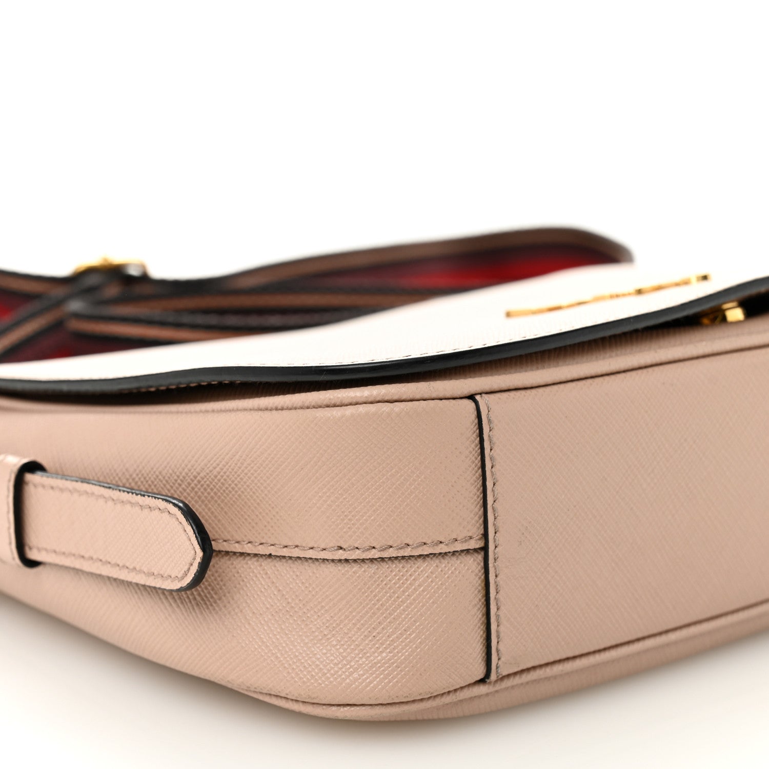 Saffiano Flap Crossbody Cipria