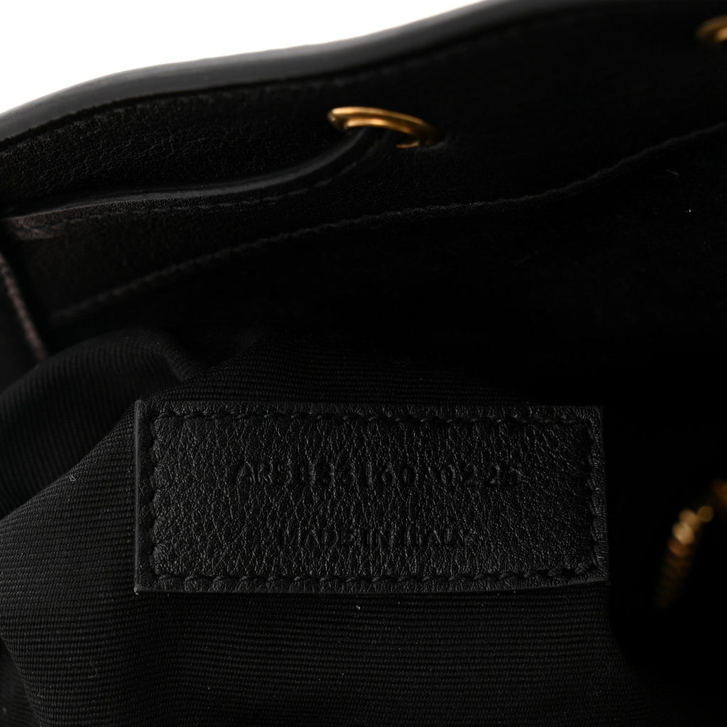 Santorini Lux Calfskin Y Drawstring Tote Black