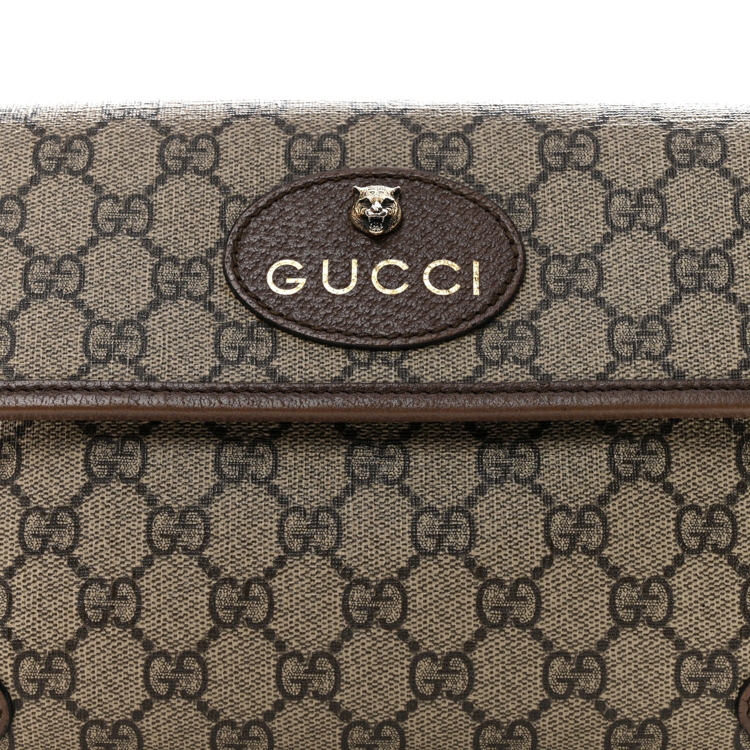 GG Supreme Monogram Neo Vintage Web Belt Bag Brown