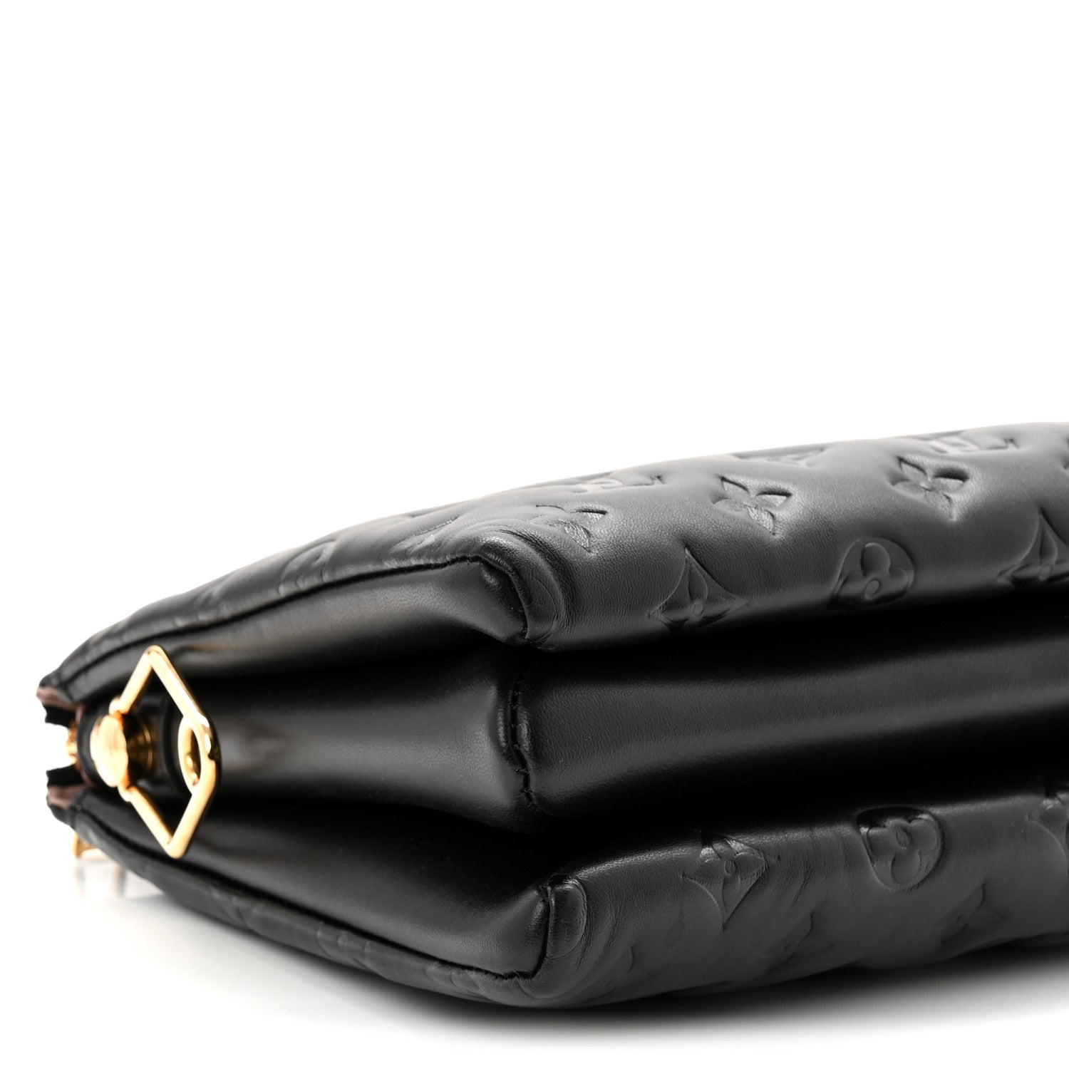 Lambskin Embossed Monogram Coussin PM Black