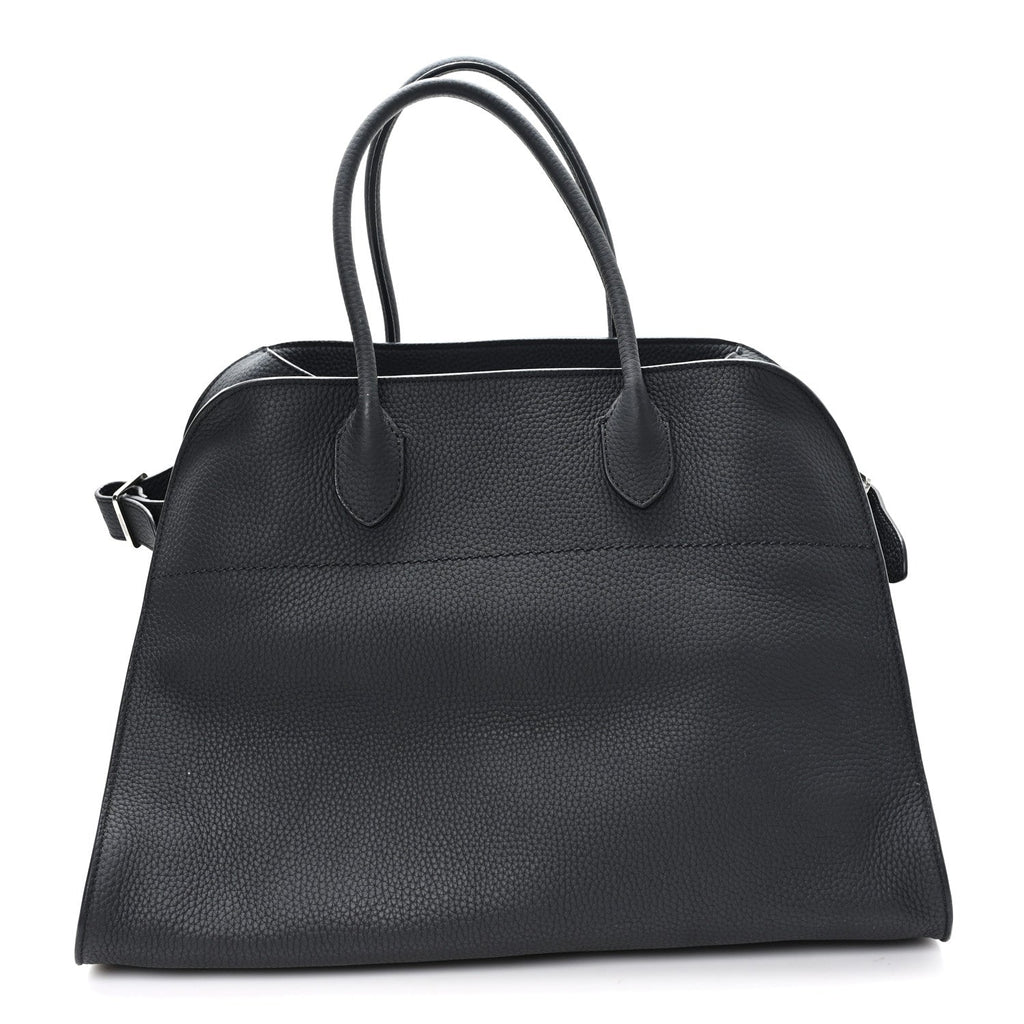 Matte Grained Calfskin Soft Margaux 15 Black