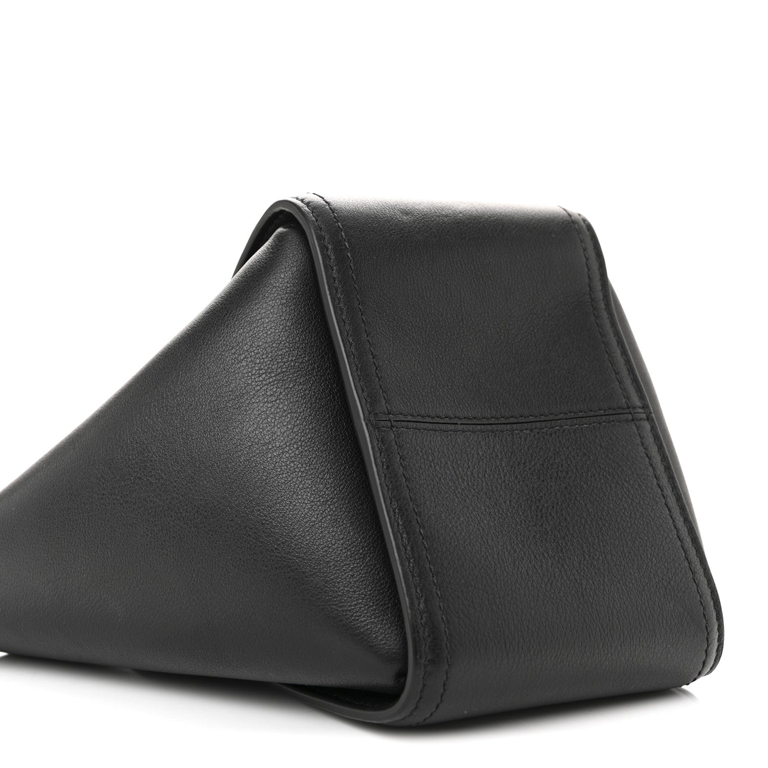 Silky Calfskin Mini Rider's Top Handle Bag Black