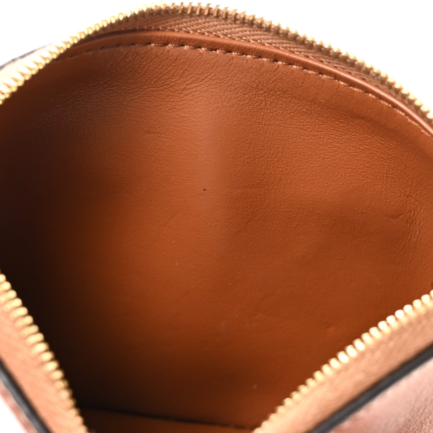 Smooth Calfskin Cuir Triomphe Coin and  Pouch With Hook Tan