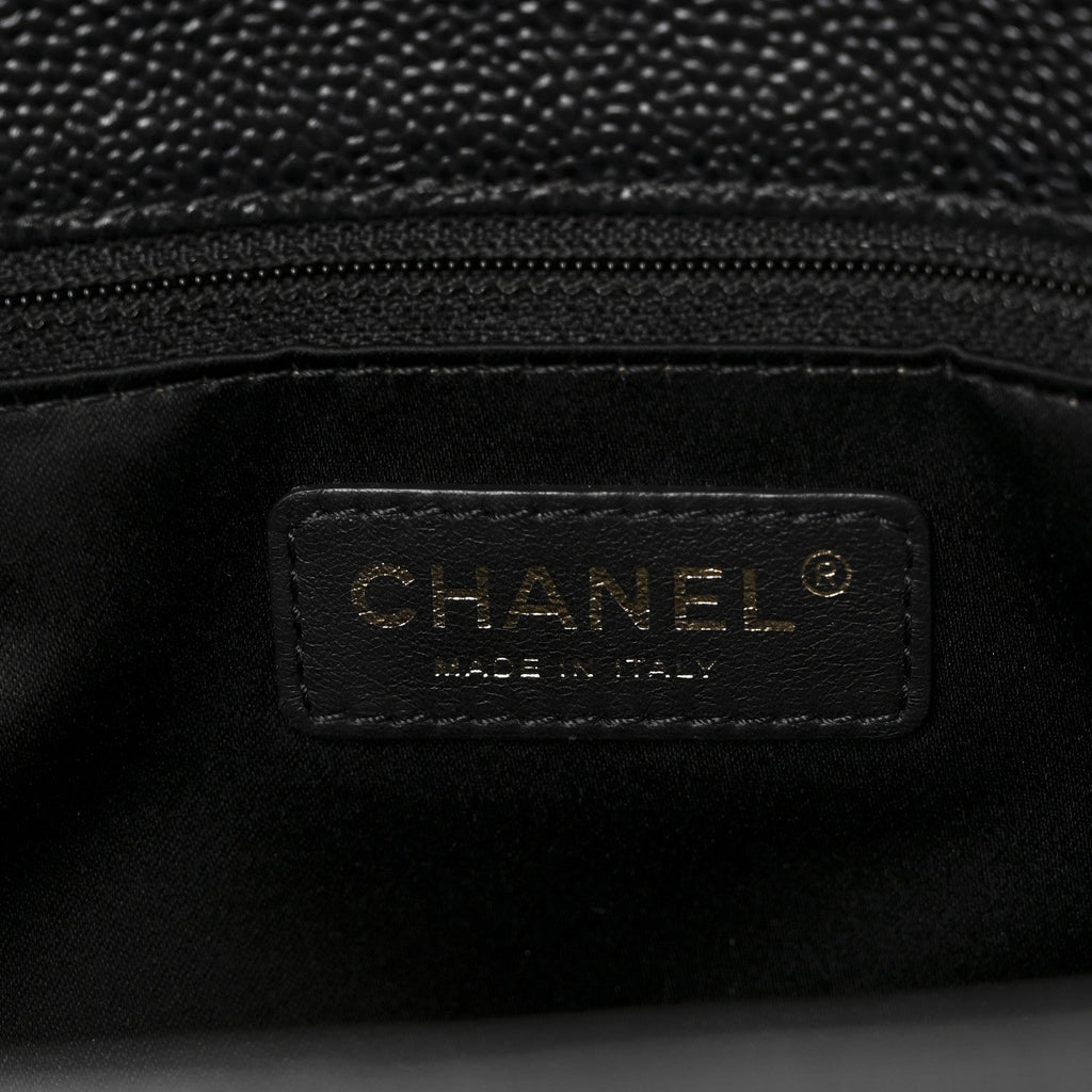Caviar Quilted Grand Shopping Tote GST Black