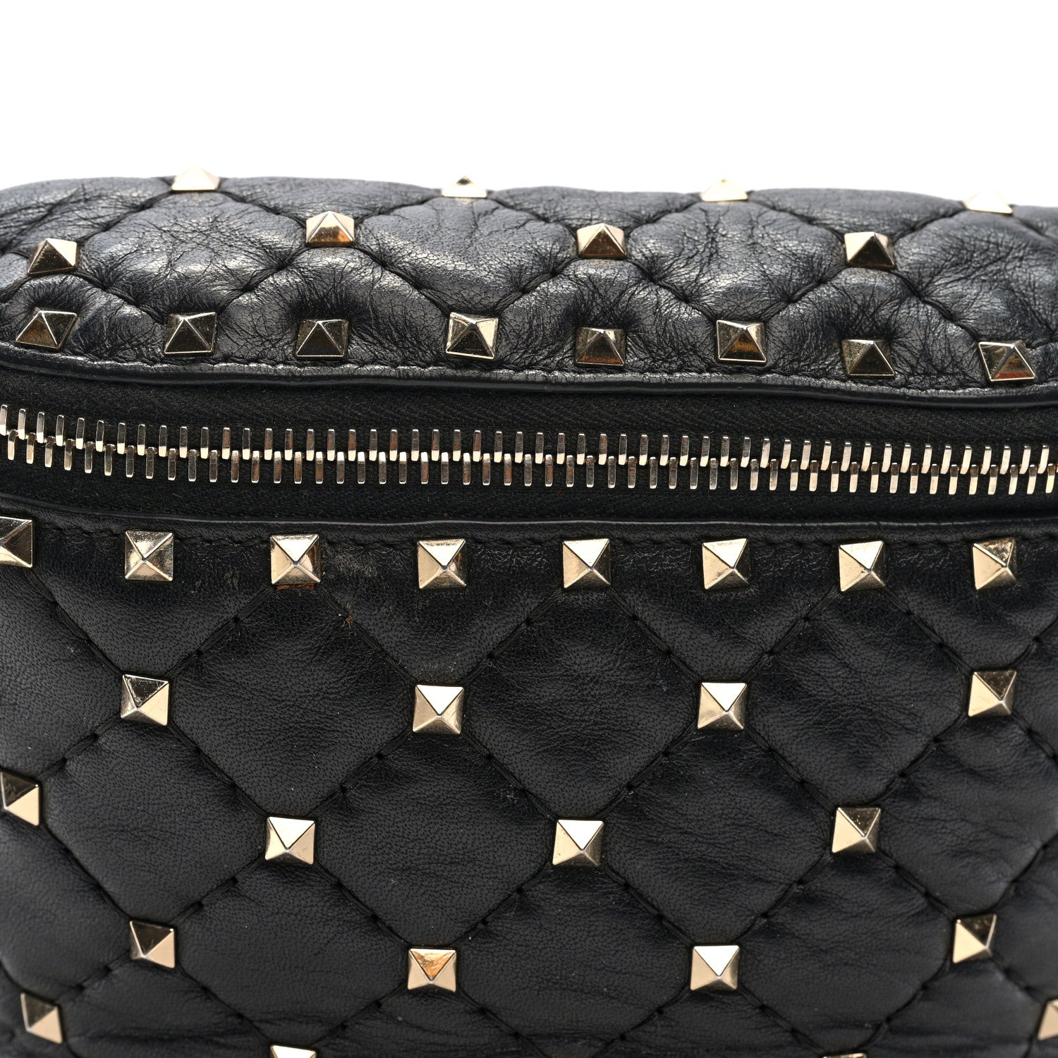 Nappa Rockstud Spike Belt Bag 95 Black