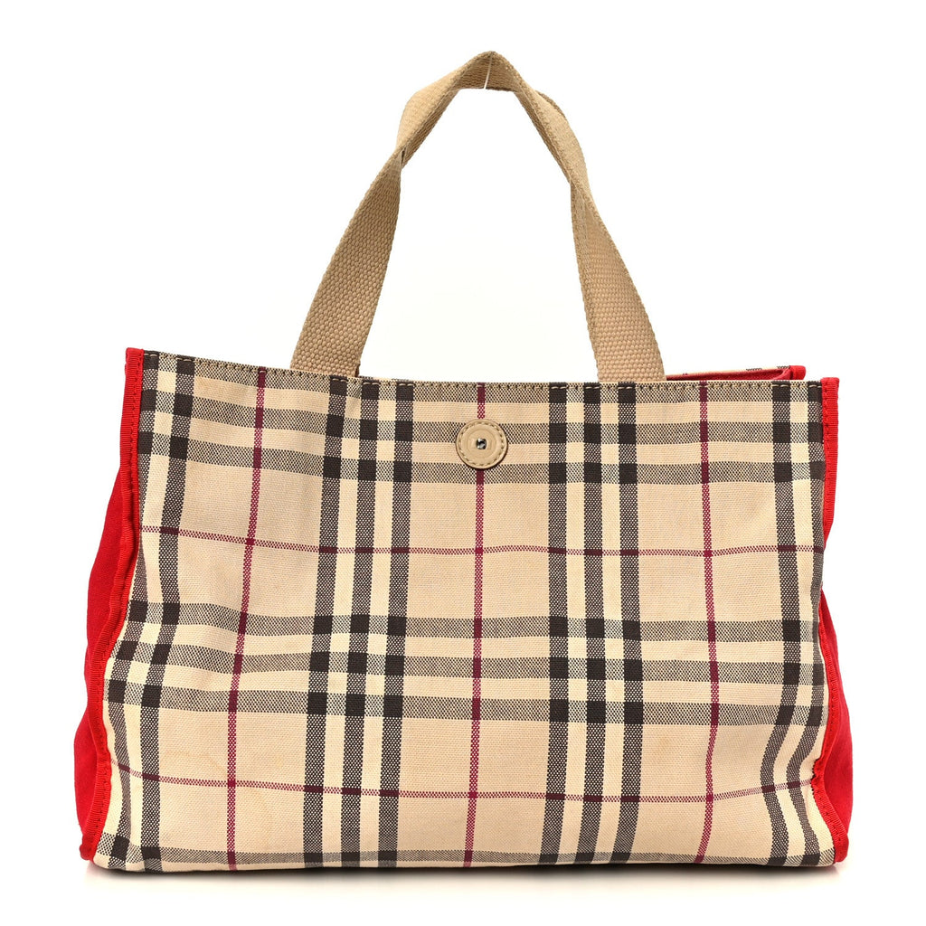 Vintage Check Tote Red