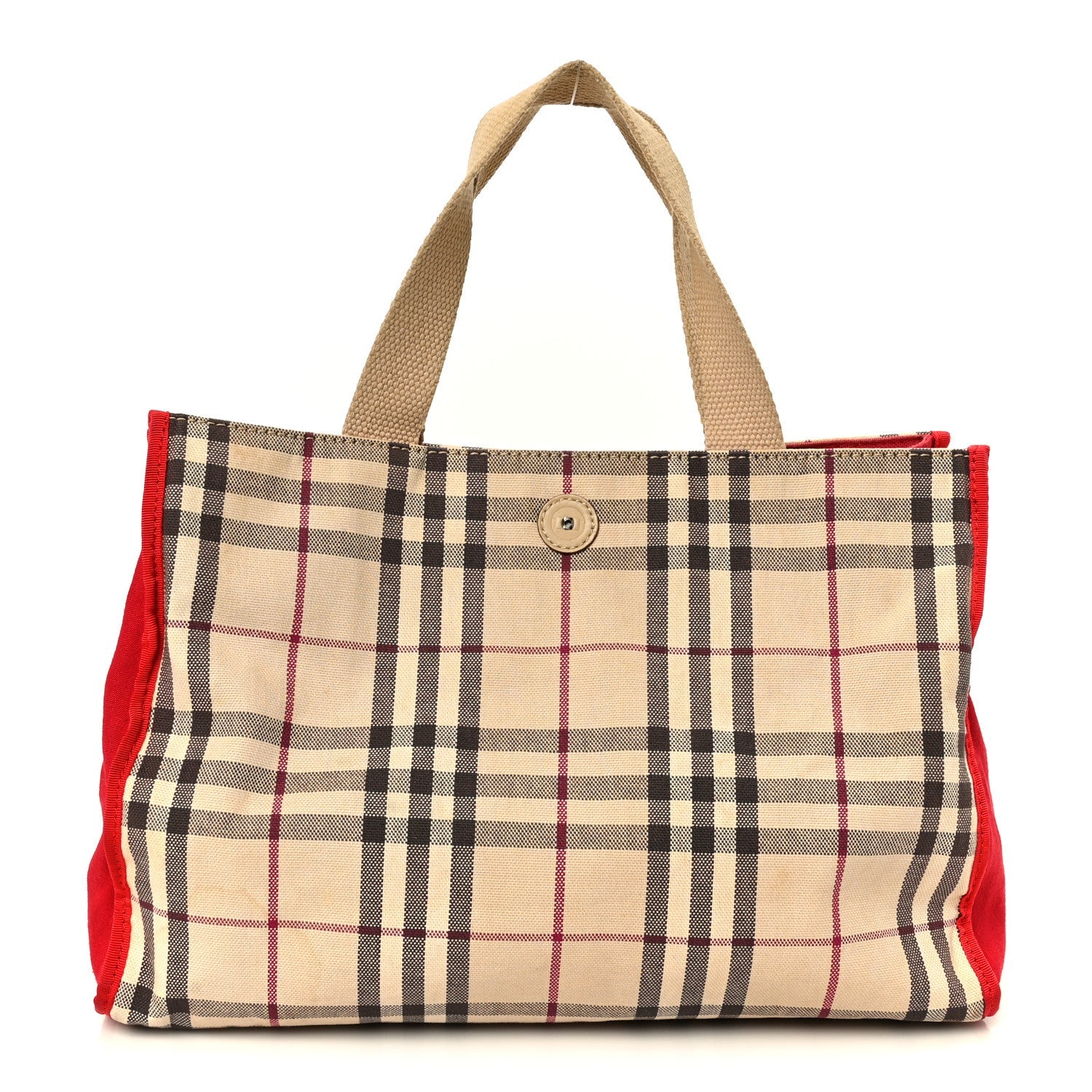 Vintage Check Tote Red
