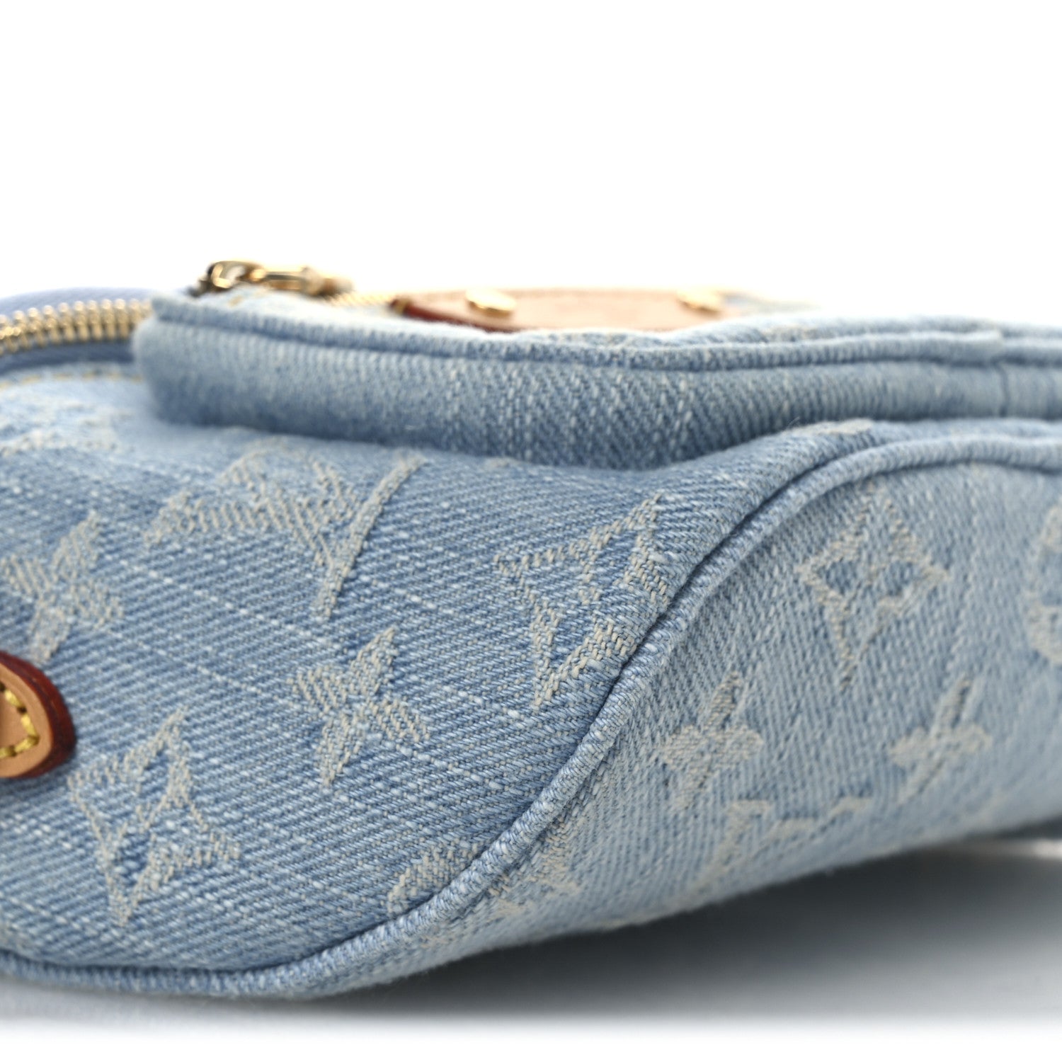 Monogram Denim Mini Bumbag Sky Blue